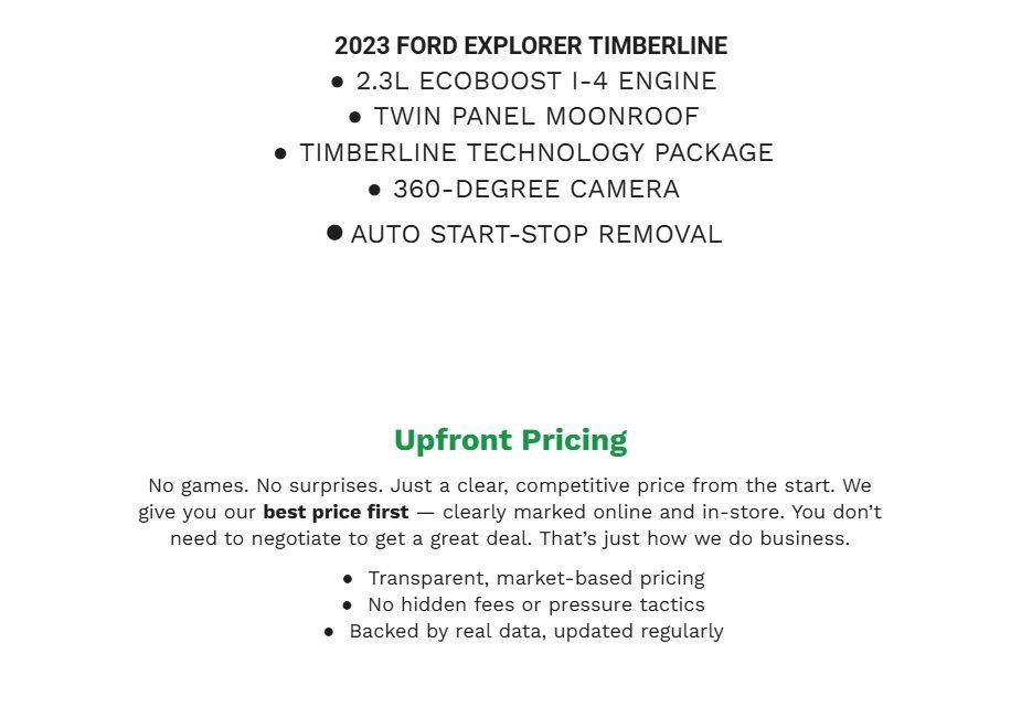 Certified 2023 Ford Explorer Timberline w/ Timberline Technology Package AWD/4WD image 2