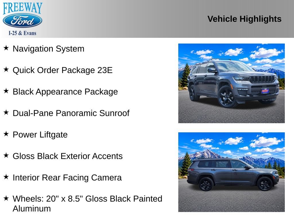 Used 2024 Jeep Grand Cherokee L Limited w/ Black Appearance Package AWD/4WD image 3