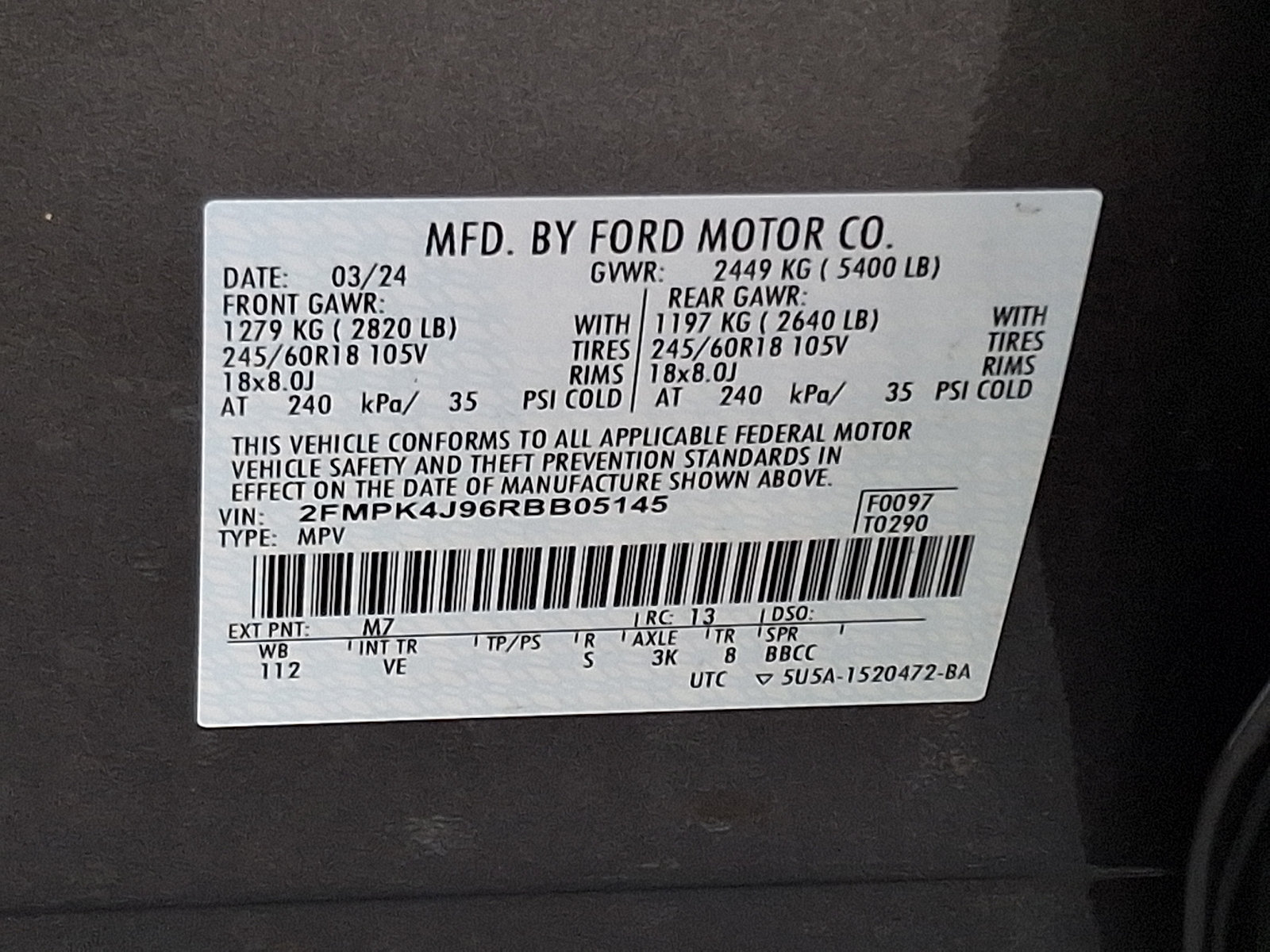 Certified 2024 Ford Edge SEL w/ Convenience Package AWD/4WD image 27