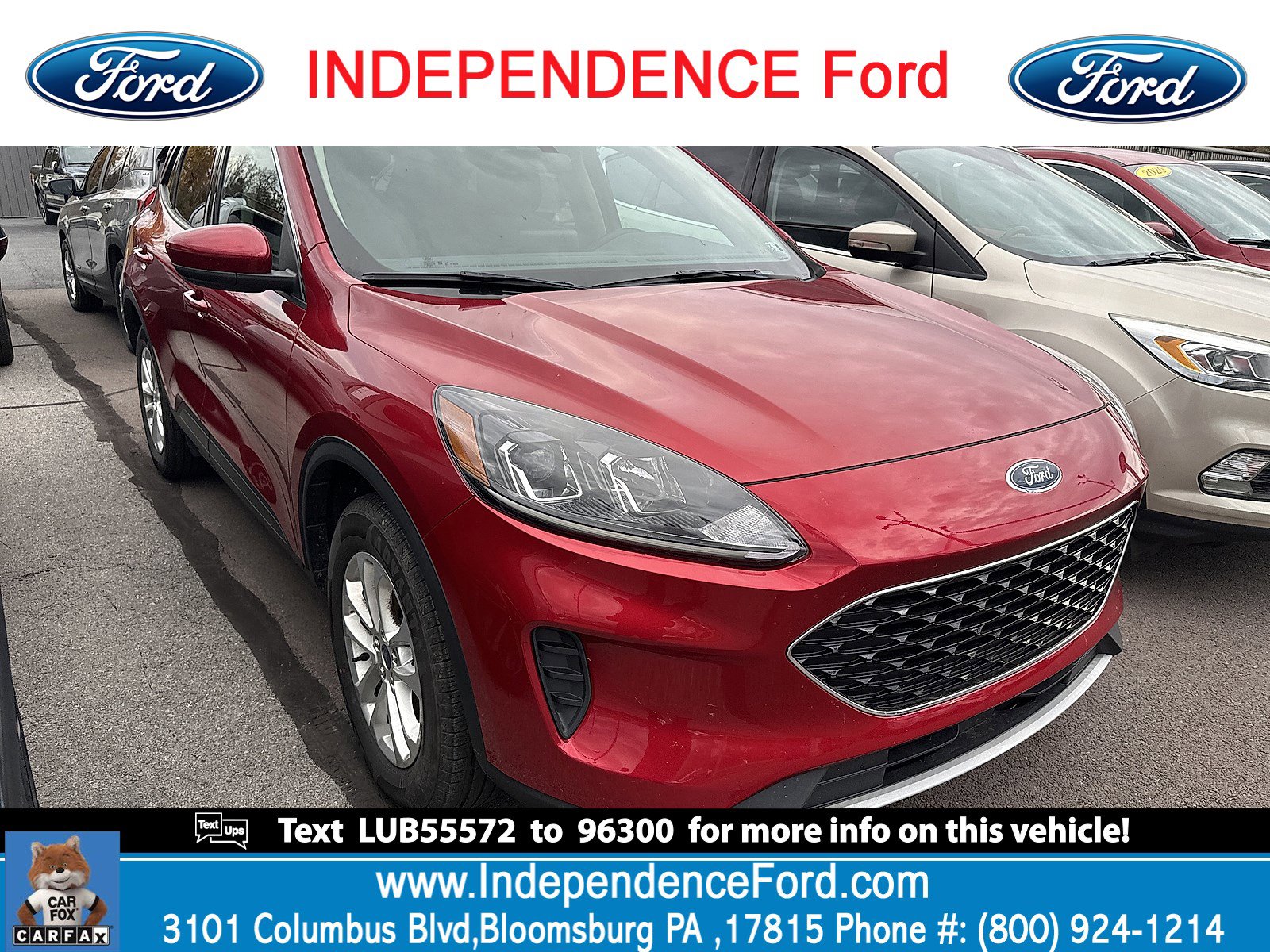 Certified 2020 Ford Escape SE