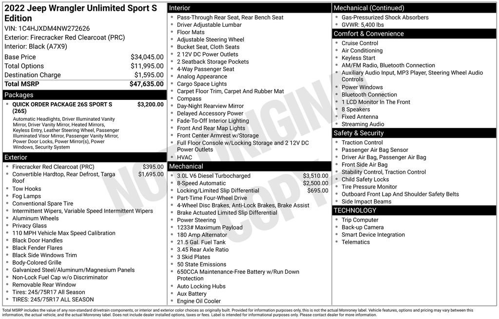 Used 2022 Jeep Wrangler Unlimited Sport image 6