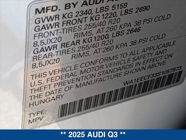 Used 2025 Audi Q3 2.0T Premium Plus AWD/4WD image 24