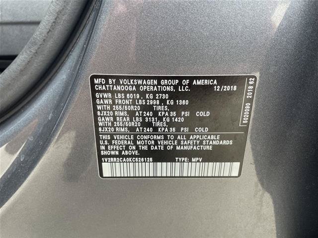 Used 2019 Volkswagen Atlas SEL R-Line AWD/4WD image 35