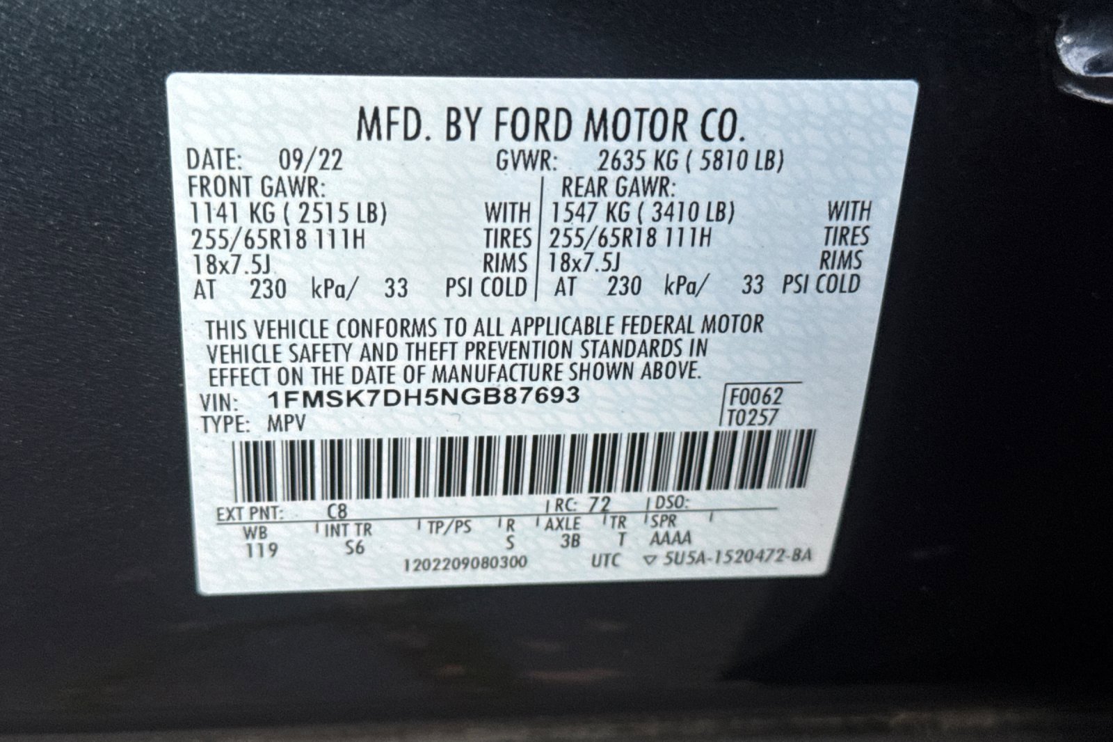 Certified 2022 Ford Explorer XLT w/ Equipment Group 202A image 29