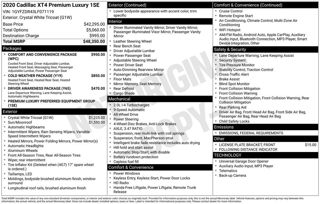 Used 2020 Cadillac XT4 Premium Luxury image 5