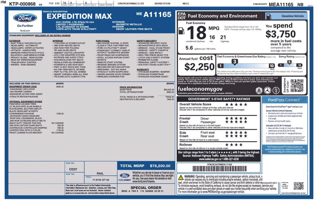 Certified 2021 Ford Expedition Max Limited AWD/4WD image 3