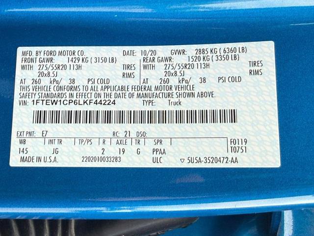 Certified 2020 Ford F150 XL w/ Equipment Group 101A Mid RWD image 24