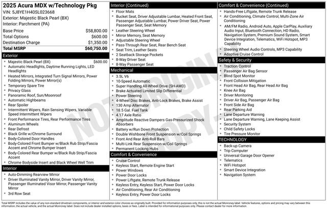 Used 2025 Acura MDX w/ Technology Package image 37