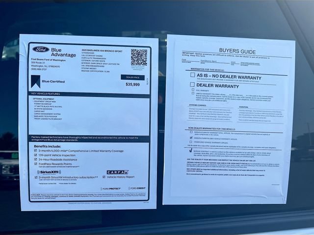 Certified 2025 Ford Bronco Sport Badlands w/ Badlands Tech Package AWD/4WD image 42