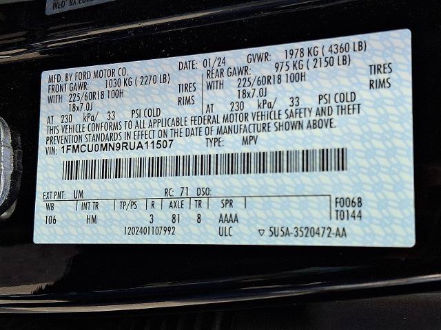 Certified 2024 Ford Escape ST-Line w/ Cold Weather Package FWD image 26