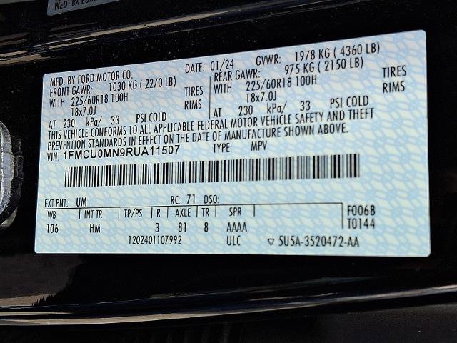 Certified 2024 Ford Escape ST-Line w/ Cold Weather Package image 26