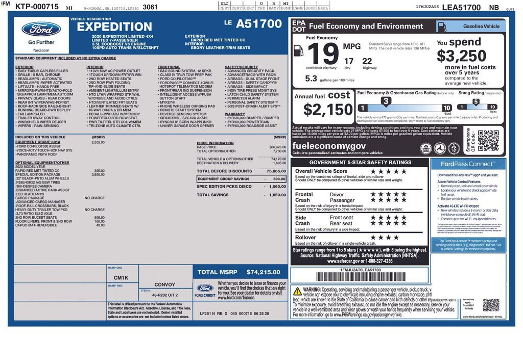 Certified 2020 Ford Expedition Limited w/ Special Edition Package image 41
