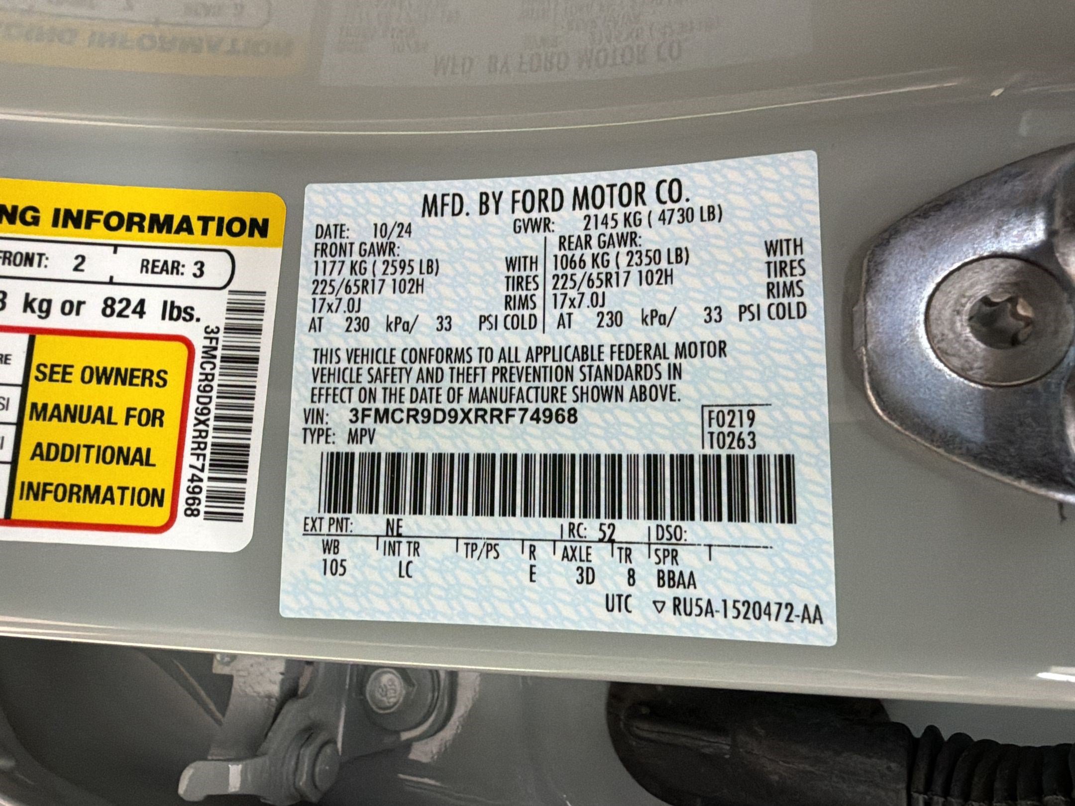Certified 2024 Ford Bronco Sport Badlands AWD/4WD image 25
