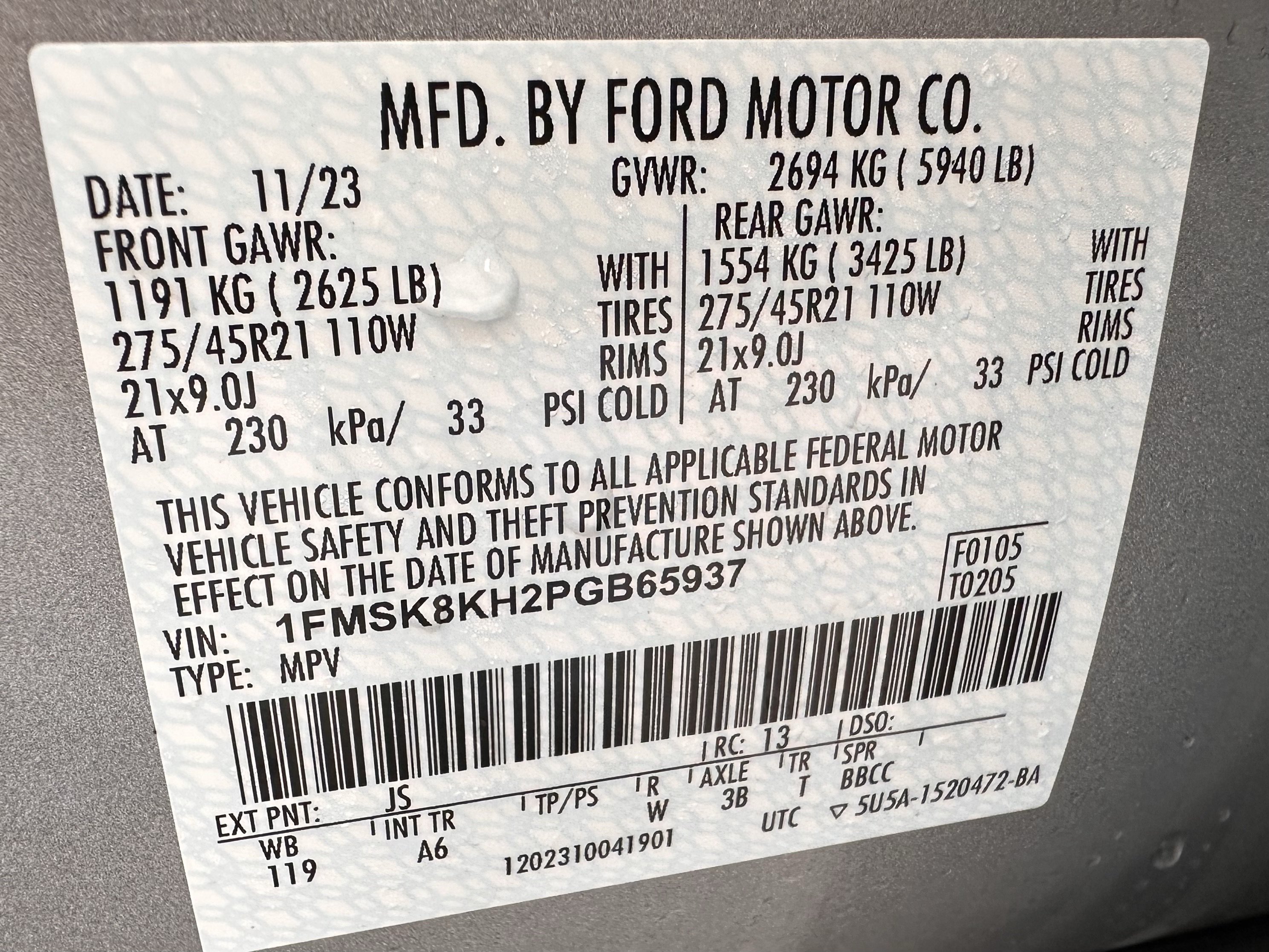 Certified 2023 Ford Explorer ST-Line w/ Class IV Trailer Tow Package AWD/4WD image 33