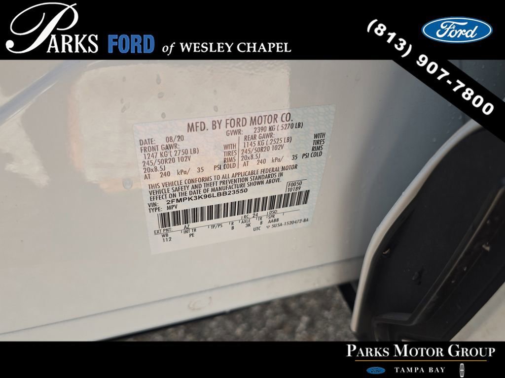 Certified 2020 Ford Edge Titanium w/ Equipment Group 301A image 33