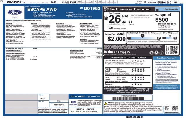 Certified 2025 Ford Escape ST-Line Select AWD/4WD image 9