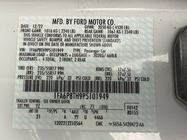Certified 2023 Ford Mustang Coupe RWD image 38