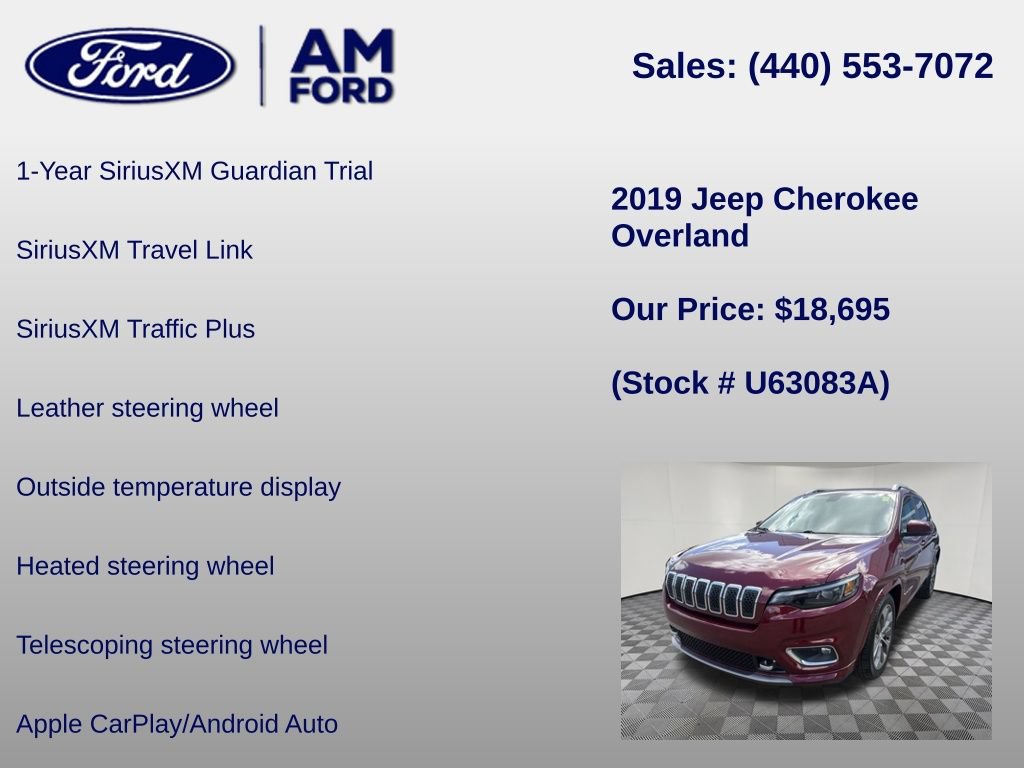 Used 2019 Jeep Cherokee Overland AWD/4WD image 30