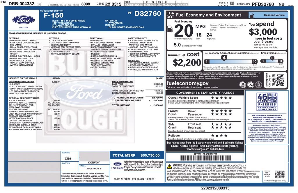 Certified 2023 Ford F150 XLT w/ Equipment Group 302A High AWD/4WD image 29