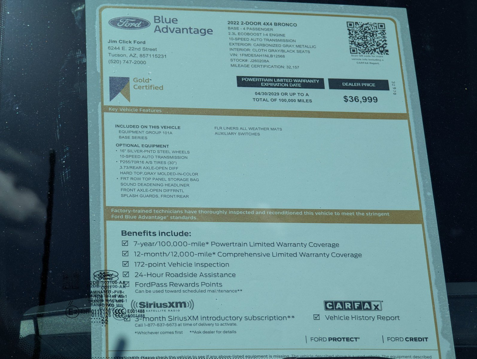 Certified 2022 Ford Bronco 2-Door AWD/4WD image 14