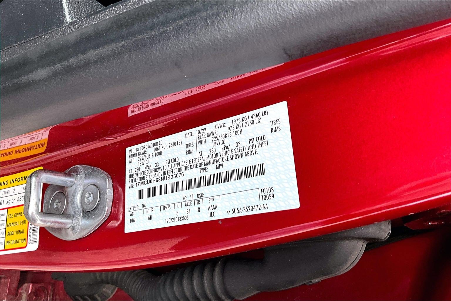 Certified 2022 Ford Escape SEL FWD image 36