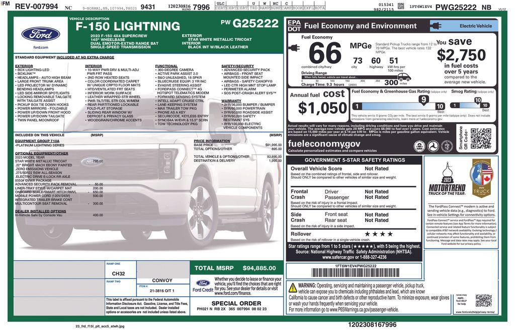 Certified 2023 Ford F150 Lightning Platinum image 6