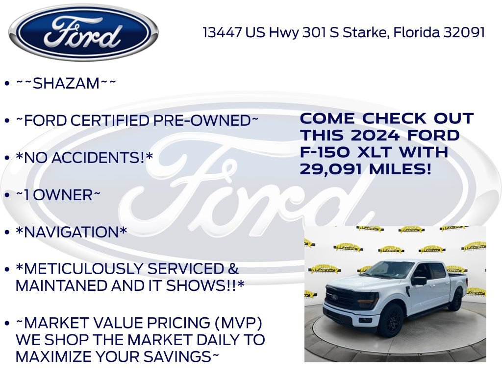 Certified 2024 Ford F150 XLT w/ XLT Black Appearance Package RWD image 6