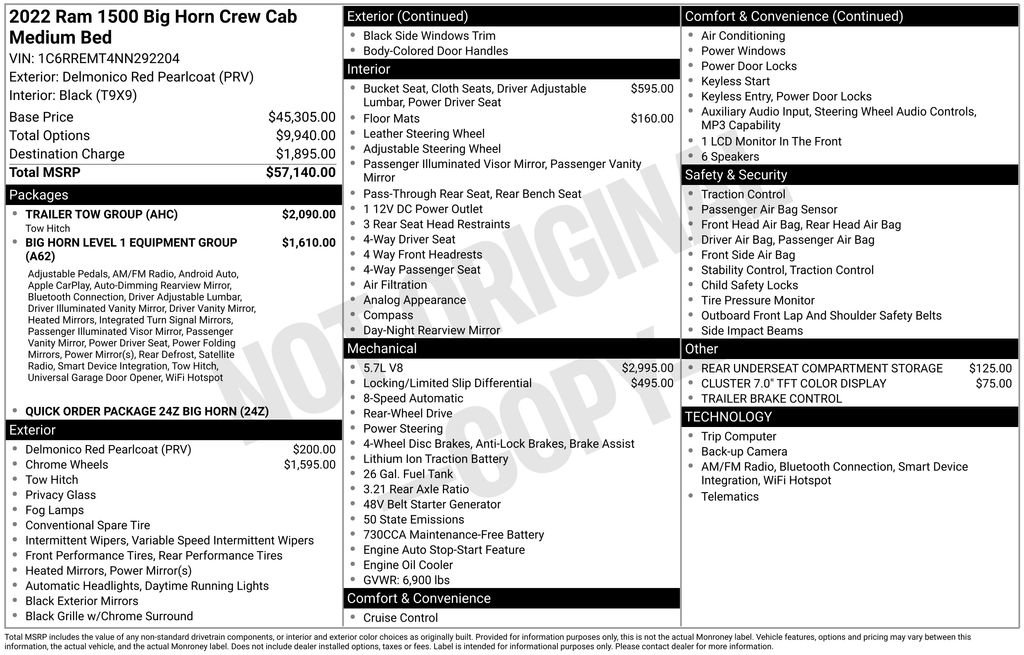 Used 2022 RAM 1500 Big Horn w/ Trailer Tow Group RWD image 5