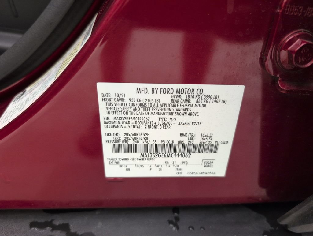 Certified 2021 Ford EcoSport SE FWD image 40