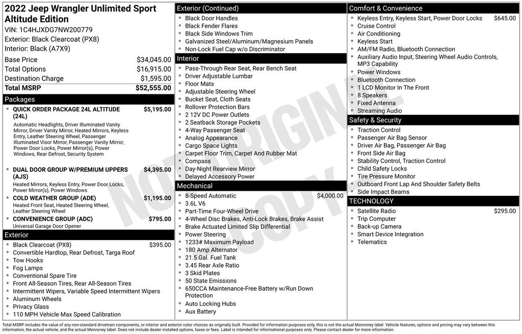 Used 2022 Jeep Wrangler Unlimited Sport AWD/4WD image 22