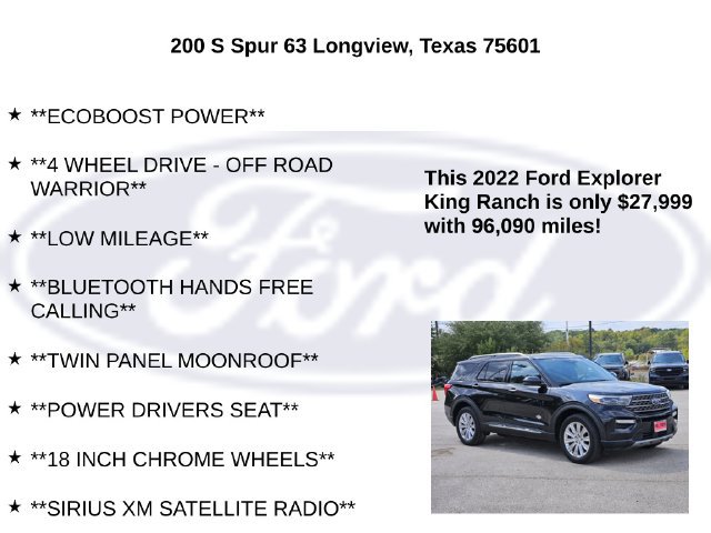 Certified 2022 Ford Explorer King Ranch w/ Premium Technology Package AWD/4WD image 15