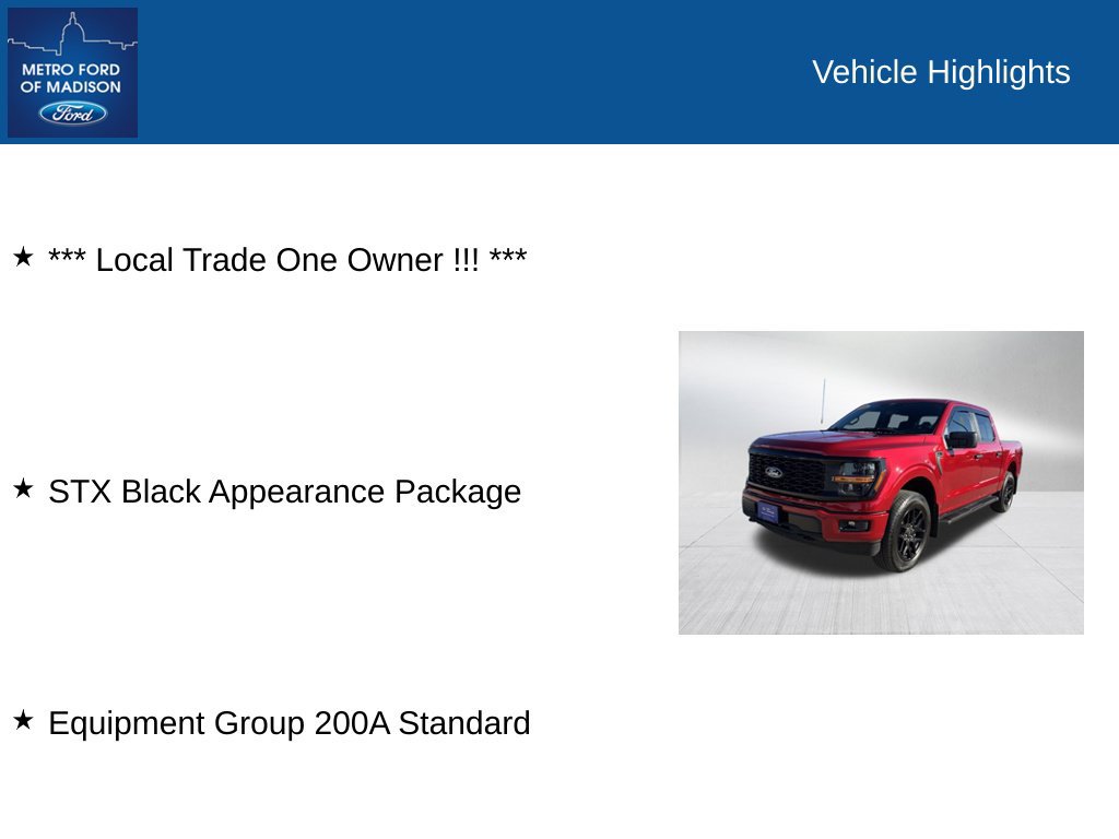 Certified 2024 Ford F150 STX w/ STX Black Appearance Package AWD/4WD image 2