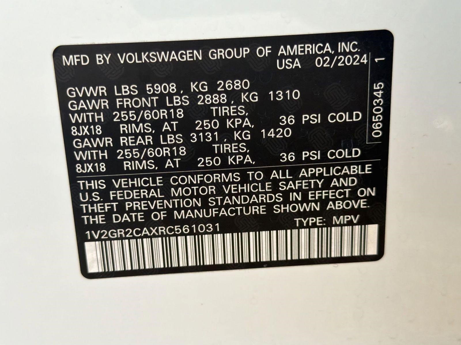 Used 2024 Volkswagen Atlas Peak Edition SEL AWD/4WD image 20