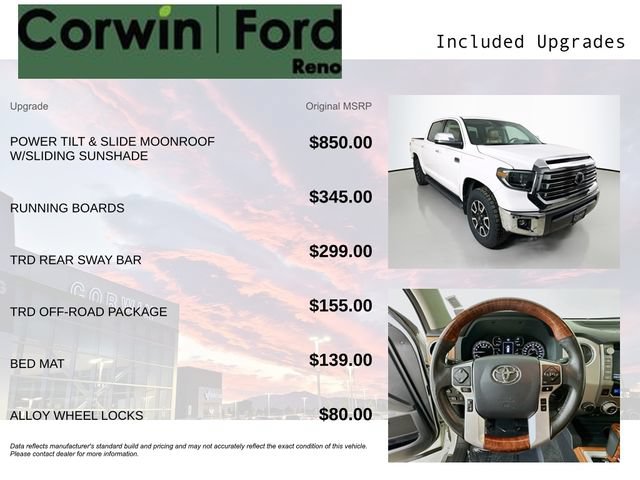 Used 2020 Toyota Tundra 1794 Edition w/ TRD Off-Road Package AWD/4WD image 3