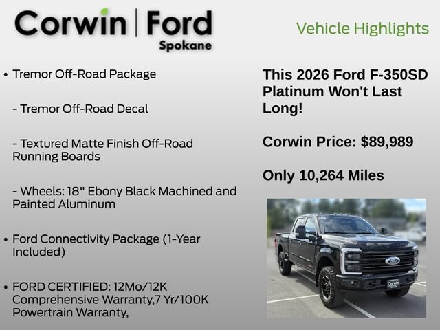 Certified 2026 Ford F350 Platinum w/ Tremor Off-Road Package AWD/4WD image 7