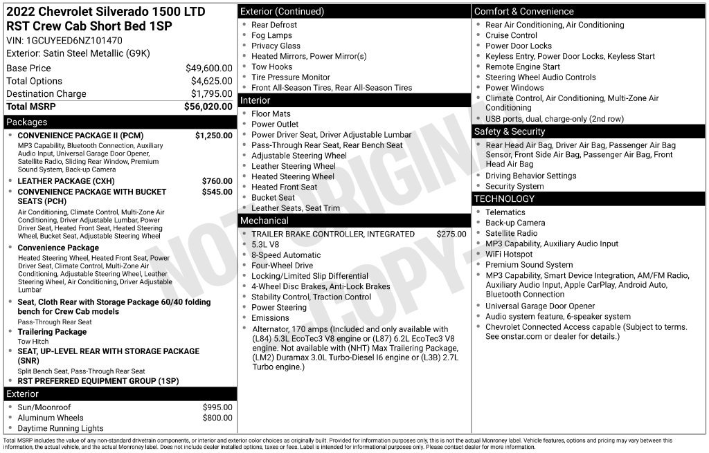 Used 2022 Chevrolet Silverado 1500 RST w/ Convenience Package II AWD/4WD image 40