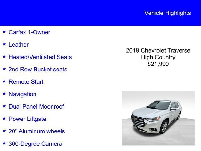 Used 2019 Chevrolet Traverse High Country image 2