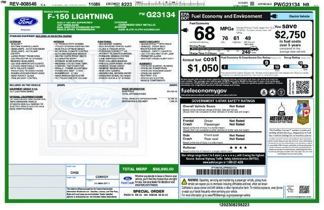 Certified 2023 Ford F150 Lightning XLT AWD/4WD image 36