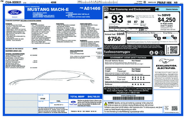 Certified 2023 Ford Mustang Mach-E Select w/ Comfort Package Lite AWD/4WD image 5