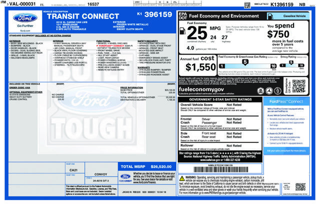 Certified 2019 Ford Transit Connect XL FWD image 41