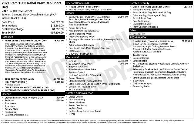 Used 2021 RAM 1500 Rebel w/ Rebel Level 2 Equipment Group AWD/4WD image 5