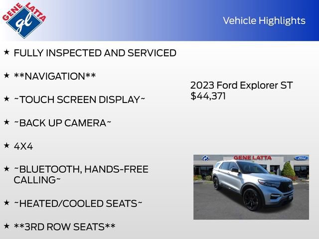 Certified 2023 Ford Explorer ST w/ Equipment Group 401A image 31