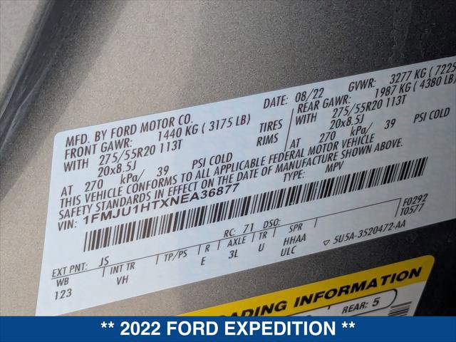 Certified 2022 Ford Expedition XLT RWD image 24