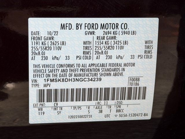 Certified 2022 Ford Explorer XLT w/ Equipment Group 202A AWD/4WD image 31