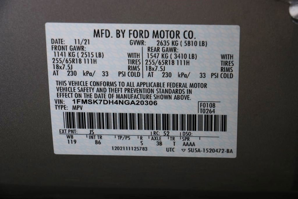 Certified 2022 Ford Explorer XLT image 34