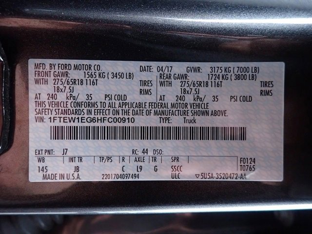 Certified 2017 Ford F150 XLT w/ Equipment Group 302A Luxury image 13