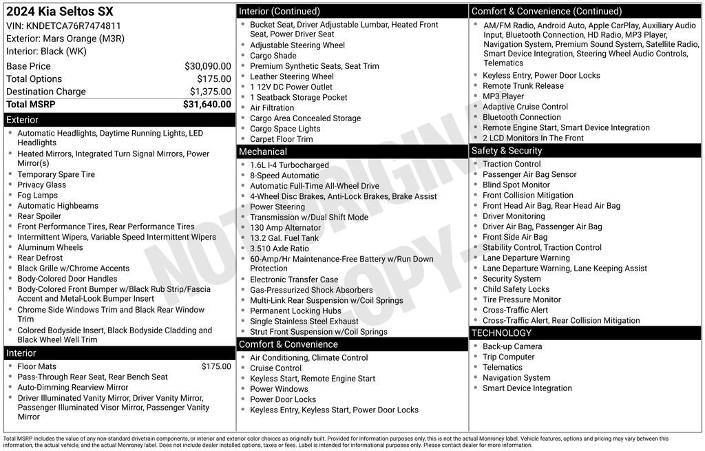Used 2024 Kia Seltos SX image 33