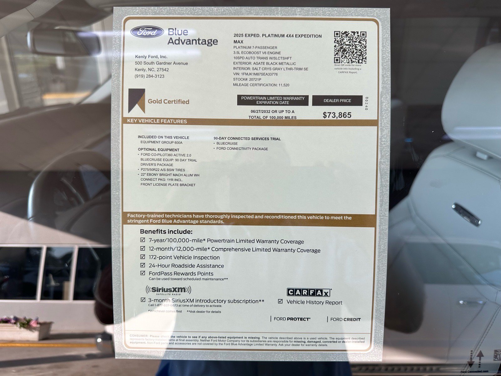 Certified 2025 Ford Expedition Max Platinum w/ Driver's Package AWD/4WD image 4