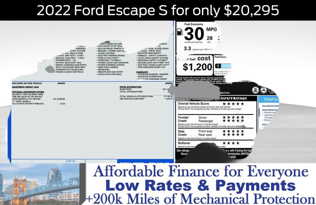 Certified 2022 Ford Escape S