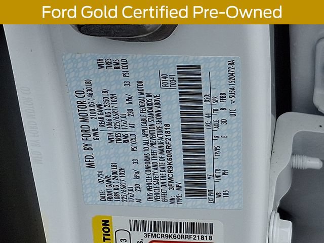 Certified 2024 Ford Bronco Sport Free Wheeling w/ Convenience Package AWD/4WD image 32